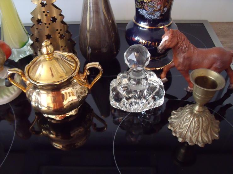 Bild 5: Vase kerzenständer , Teller , Fass . Figuren , kerzenständer , vasen + Geschenk .