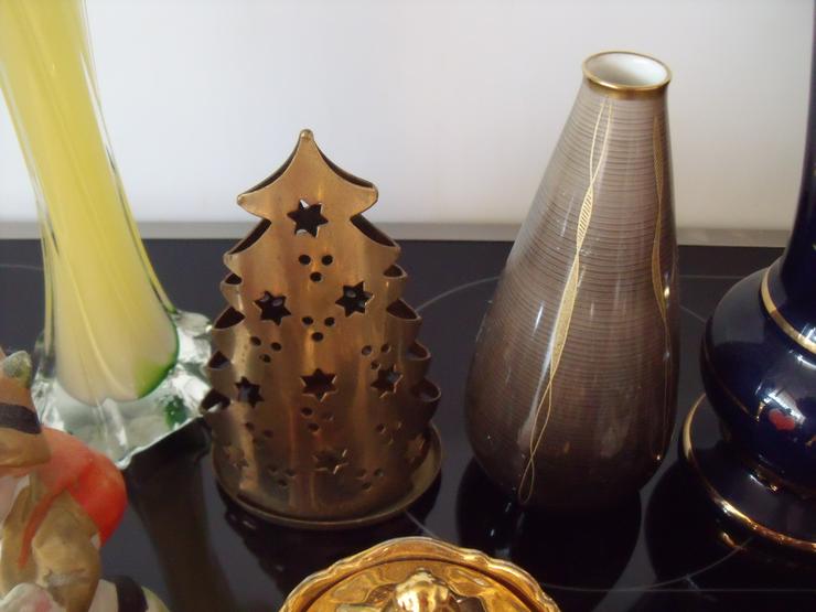 Bild 9: Vase kerzenständer , Teller , Fass . Figuren , kerzenständer , vasen + Geschenk .