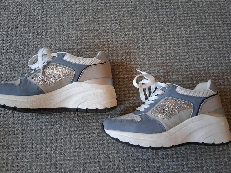 Bild 2: Hohe Damen Sneakers Größe 38 Venice Grau/Weiß