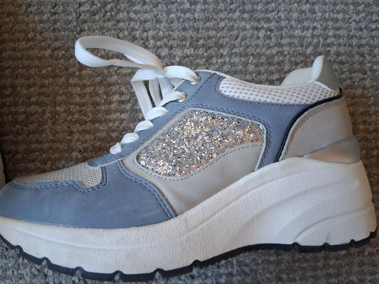 Bild 3: Hohe Damen Sneakers Größe 38 Venice Grau/Weiß