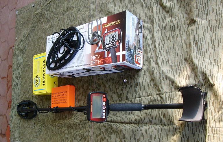 Bild 2: Metalldetektor Fisher F44 wireless mit Funkkopfhörer 