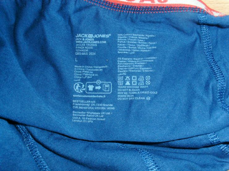 Bild 8: 5 Boxershorts von Jack & Jones, schwarz + blau, Gr. L OVP
