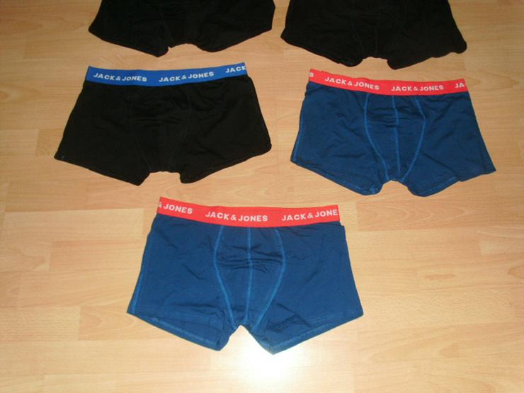 Bild 5: 5 Boxershorts von Jack & Jones, schwarz + blau, Gr. L OVP