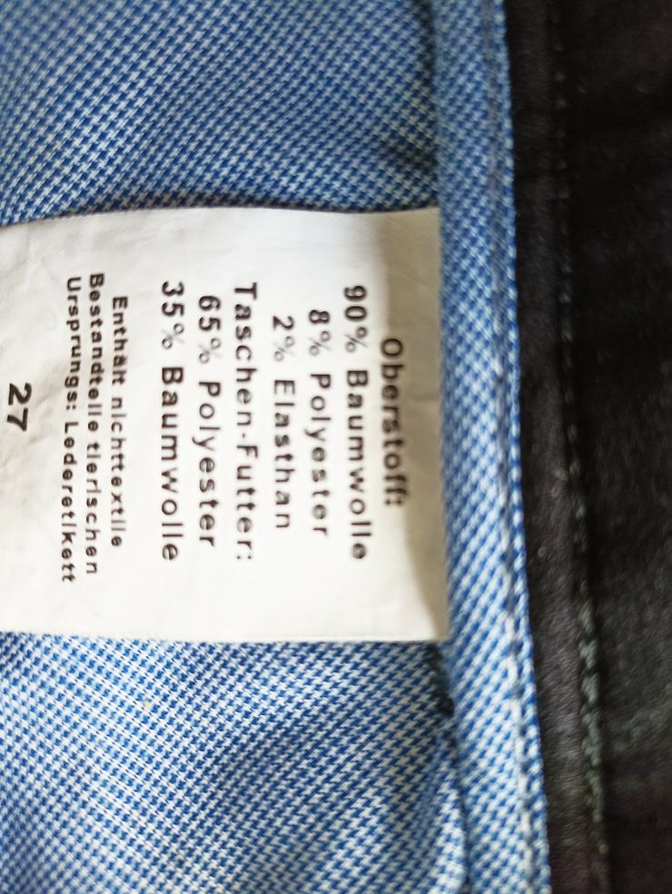 Bild 3: Walbusch Herren Hose schwarz Gr. 27 Kurzgröße Herrenhose Jeanshose Hose gebr.