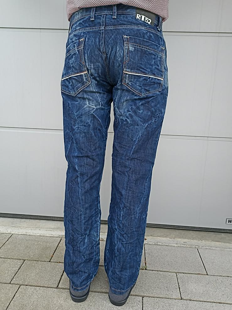 Bild 5: Herren Hose blau Batiklook Knitterlook Herrenhose Jeanshose W34 L32 Gr. 50 Gr. M