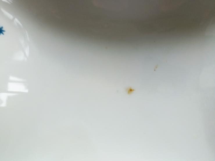 Bild 4: Porzellanschüssel Gemüseschüssel Retro Schüssel Porzellan weiß blau mit Sternen