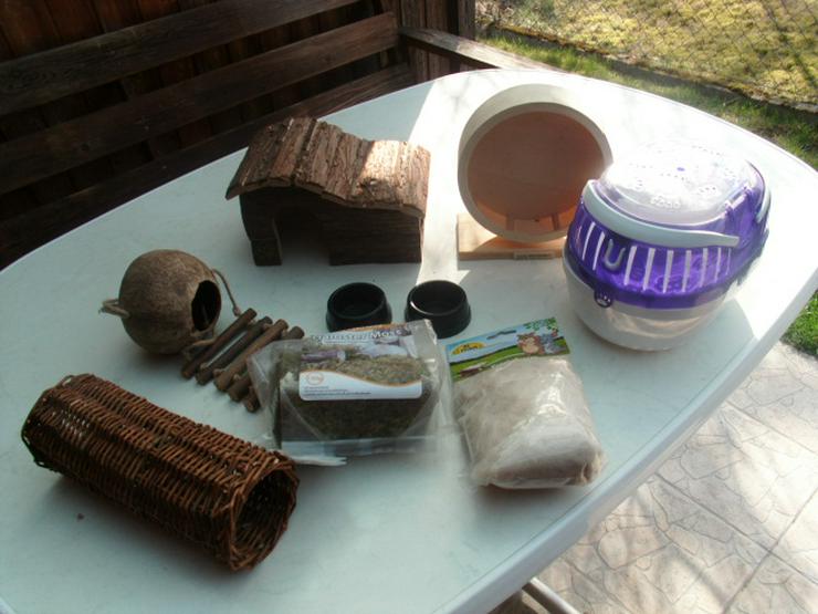 Bild 7: Kleintierkäfig / Heim für kleine Nagetiere, plus Zubehör