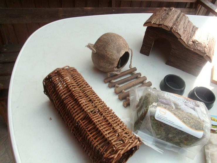 Bild 8: Kleintierkäfig / Heim für kleine Nagetiere, plus Zubehör