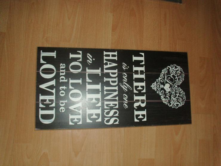 Bild 3: 2 Holzbilder mit Sprüchen 30 x 60 cm