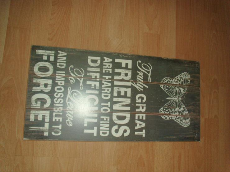 Bild 2: 2 Holzbilder mit Sprüchen 30 x 60 cm