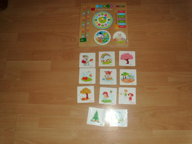 Lerntafel von MyToys, Holz für Uhrzeit, Datum Monate usw.