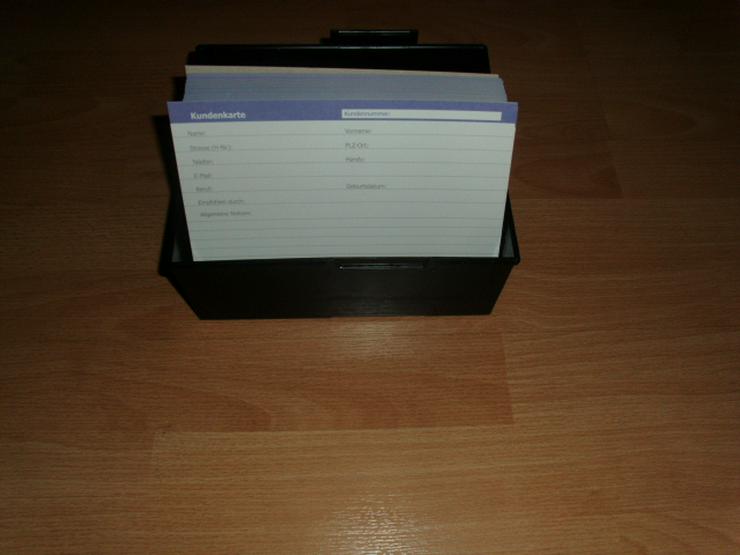 130 neue Kundenkarteikarten, inkl. Box, plus Kassenbericht 305 - Gesundheitswesen - Bild 1