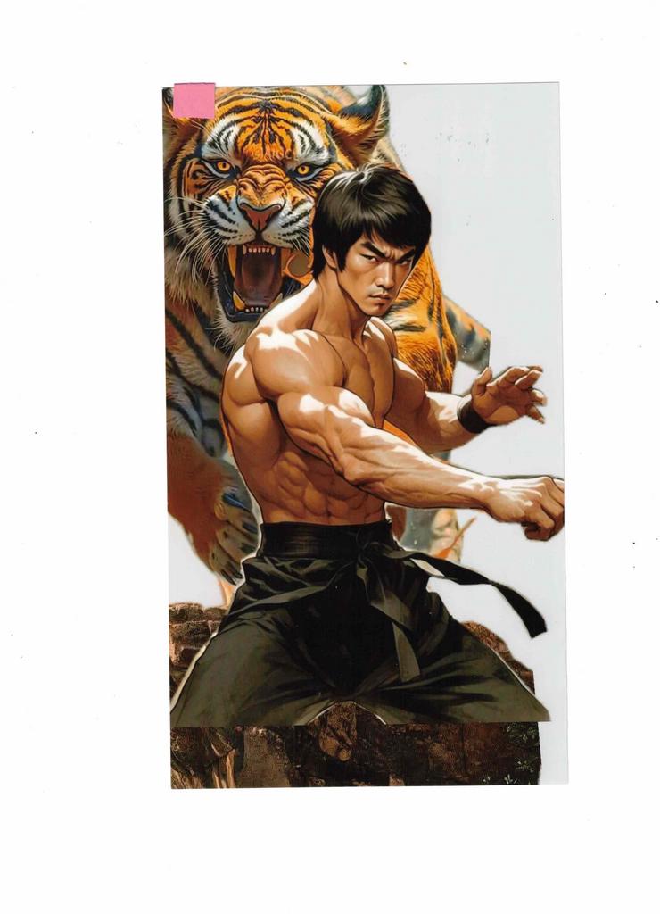 Bruce Lee in Hochglanz auf Fotopapier