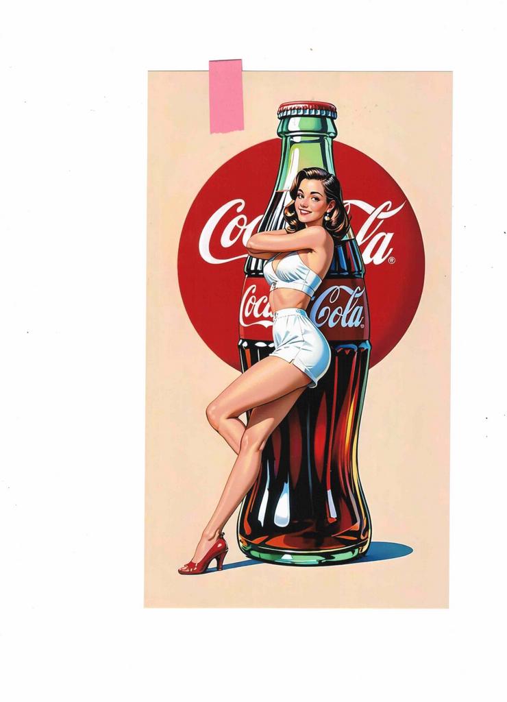 Miss Coca Cola in Hochglanz auf Fotopapier