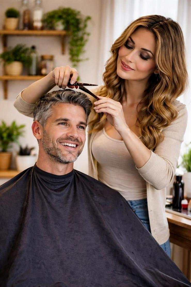 Mann sucht Frau, die gerne Haare schneidet.