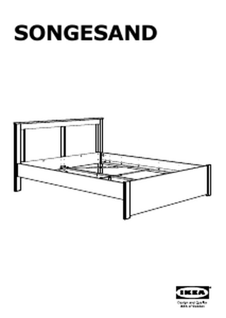 Bild 3: Songesand IKEA Bett 140 x 200cm inkl Lattenrost und Matratze