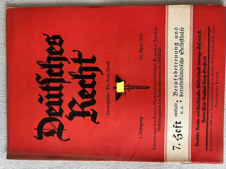 Deutsches Recht - Heft Nr.7 vom 10. April 1935 - Bücher & Zeitungen - Bild 1