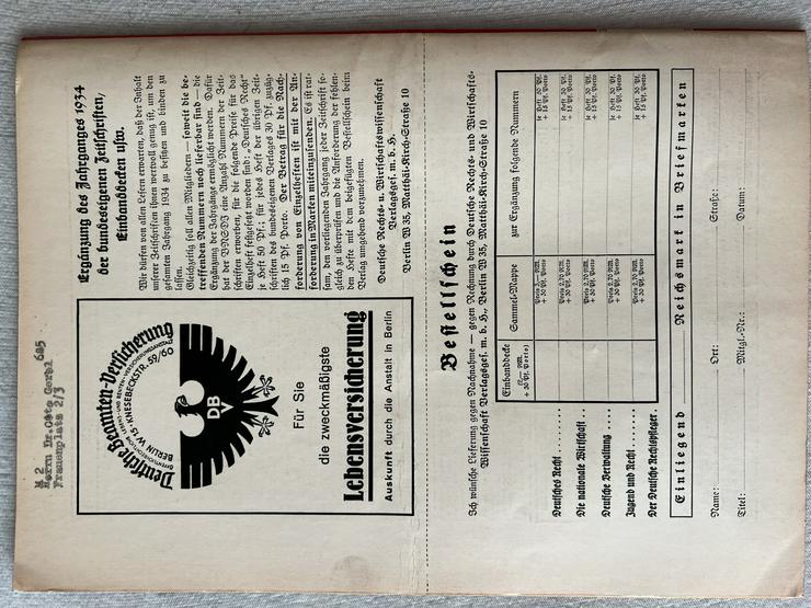 Bild 2: Deutsches Recht - Heft Nr.7 vom 10. April 1935