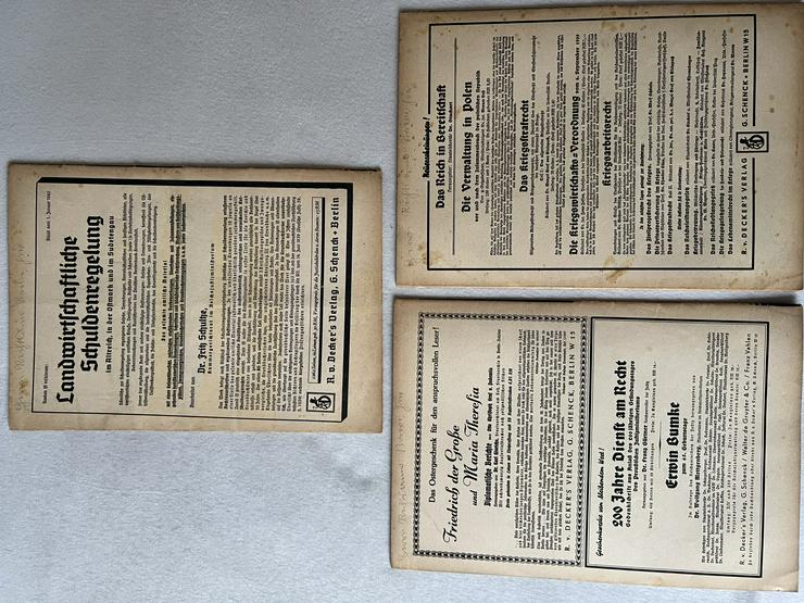 Bild 4: Deutsche Justiz - Rechtspflege und Rechtspolitik - März 1940 - 3 Hefte