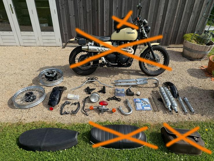 Konvolut NEUteile aus Triumph-Scrambler Umbau (2015)