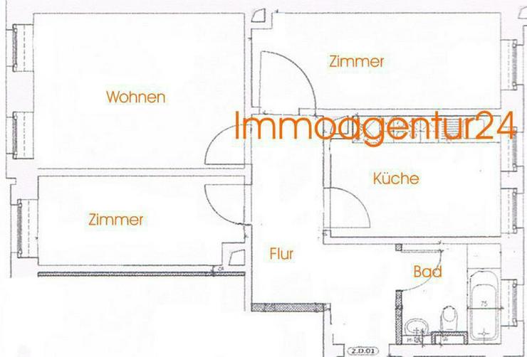 + Immoagentur24 de + 3 Zimmerwohnung mit Fahrstuhl Ludwigstrasse - Wohnung mieten - Bild 1