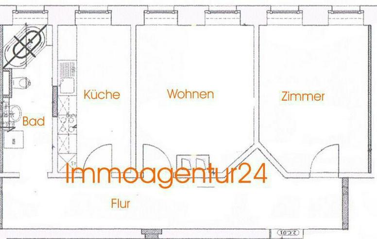 + Immoagentur24 de + 2 Zimmerwohnung mit Fahrstuhl Ludwigstrasse - Wohnung mieten - Bild 1